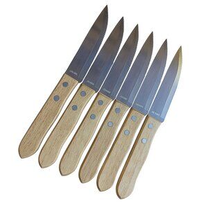 Wooden Handle Steak Knife Set